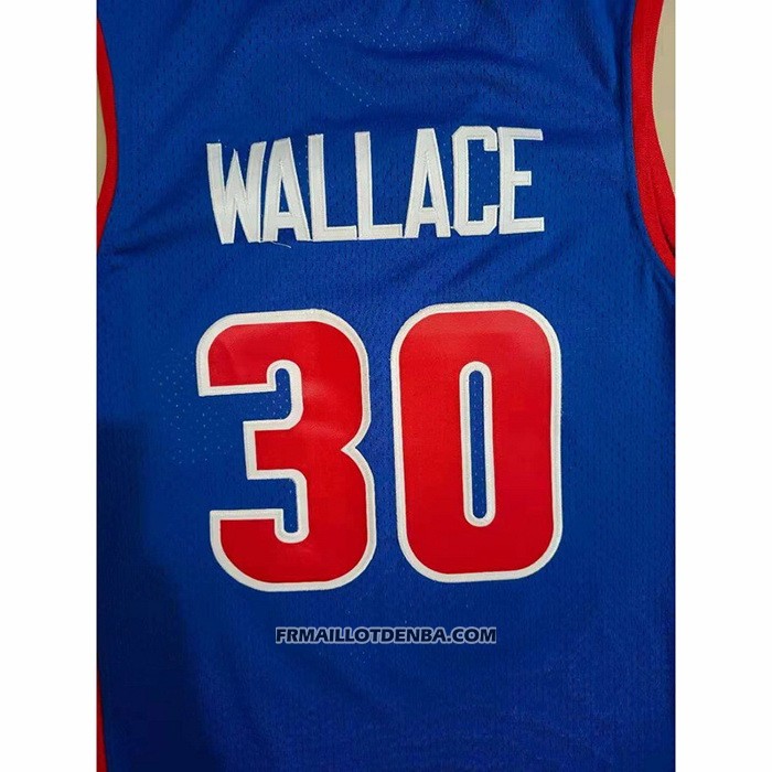 Maillot Detroit Pistons Rasheed Wallace NO 30 Mitchell & Ness 2003-04 Bleu